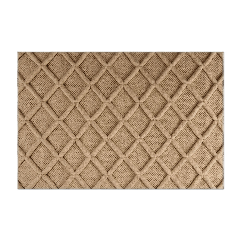 Tapis brun intérieur et extérieur Trellis, Rectangle 5 pi x 7 pi