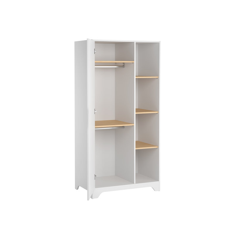 Mandalay 1 Door Wardrobe, White