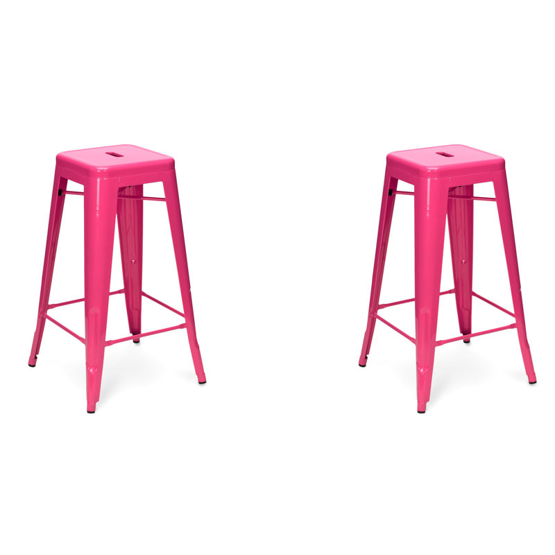 Tabouret Cheryllynne, Tabouret de comptoir (siège d'une hauteur de 26 p, Rose