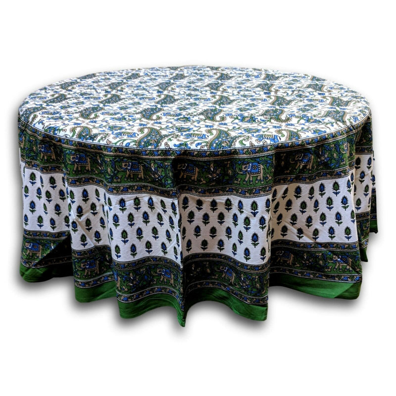 Nappe à imprimé en coton éléphant Momig