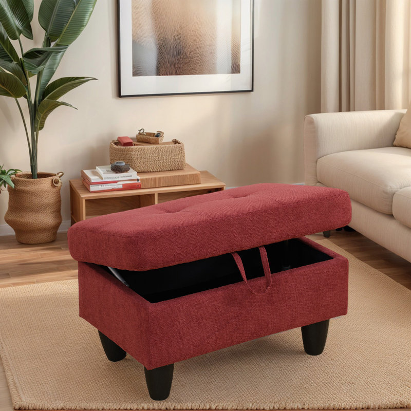 Repose-pieds Claritza, Polyester rouge