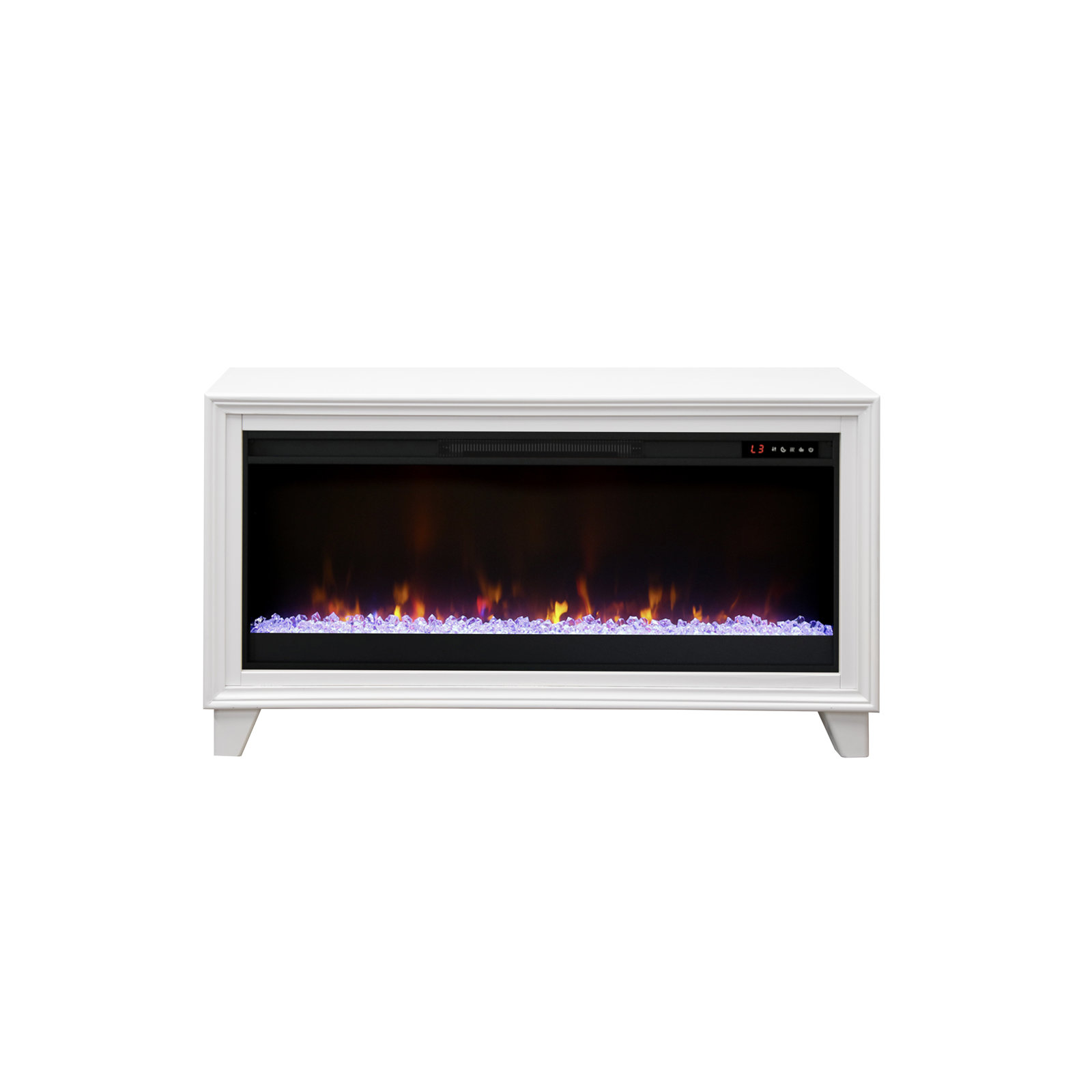 Satie 48" Modular Electric Fireplace, White