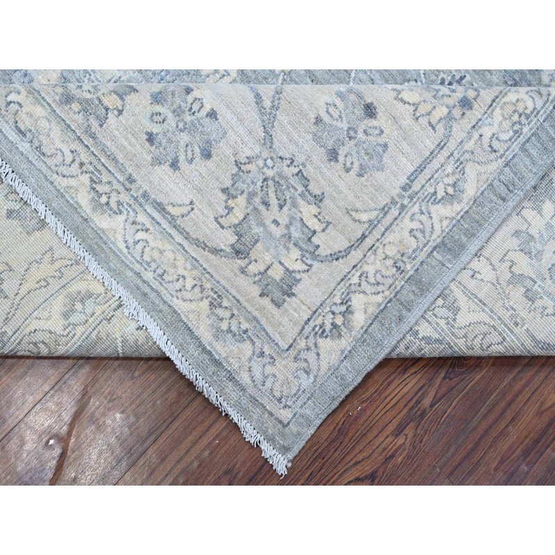 Tapis oriental gris en laine noué à la main 8 pi 9 po x 11 pi 6 po Peshawar 8108E53845054E97A4BFE205293F2ADF