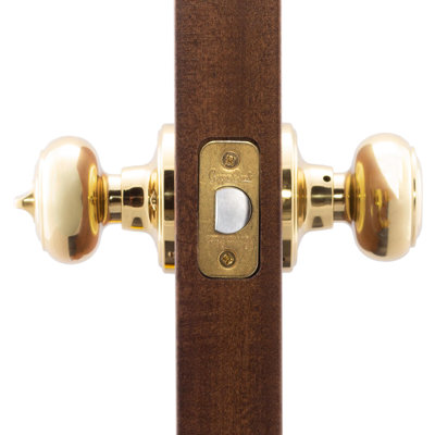 Colonial Privacy Door Knob with Round Rosette
