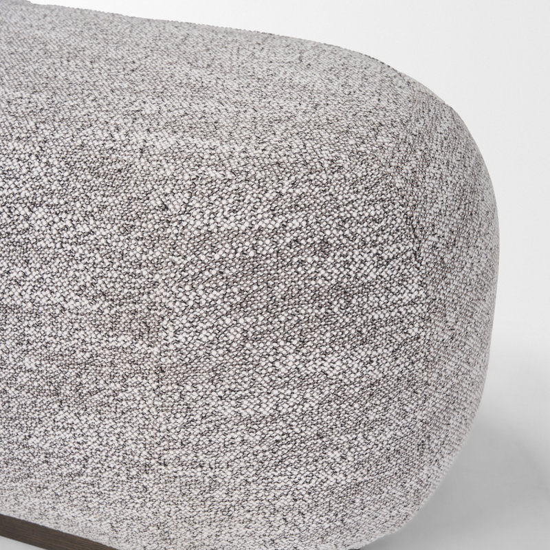 Philbrick Upholstered Bench, Grey, Dark Brown