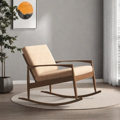 Chaise berçante en bois massif
