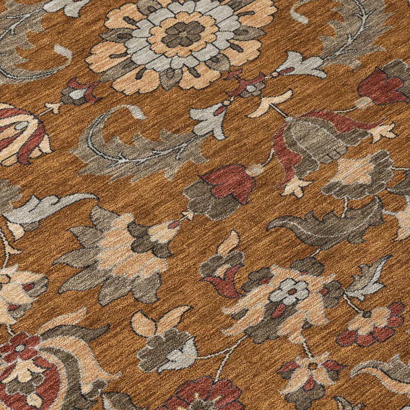 Machine Washable Indoor/Outdoor Chantille ACN2473 Global Rug, Paprika, 1'8" x 2'6"