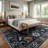 Eldyn Floral Oriental Navy/ Rust Area Rug-734141218