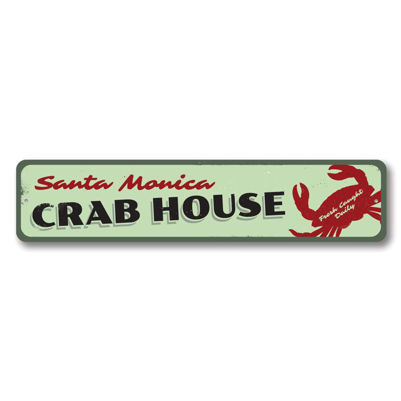Plaque en aluminium Fresh Crab, H 4 po x l 18 po x P 0,04 po