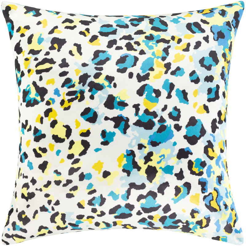 Coussin décoratif à imprimé animal, 18 po x 18 po, Rembourrage du duvet