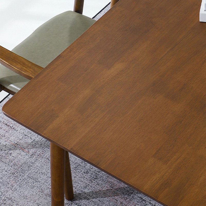 Table de salle à manger rectangulaire en bois massif brun noisette, H 29,53 po x L 86,61 po x l 39,37 po