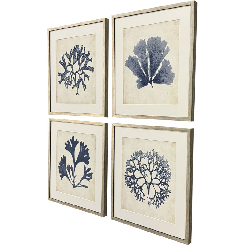 Indigo Sea Life Framed Art