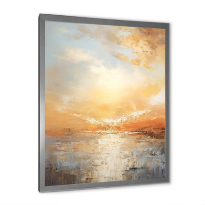 " Beige And Golden Beach Sunset Paradise IV "