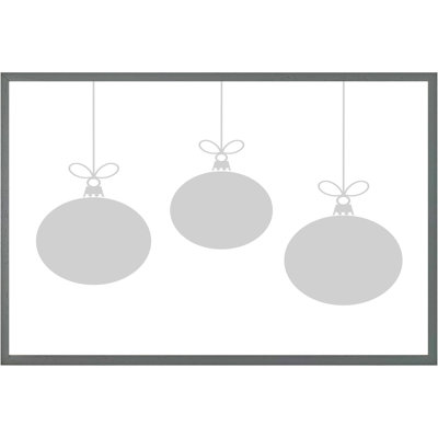 Casselman Three Hanging Christmas Baubles - Single Picture Frame Print