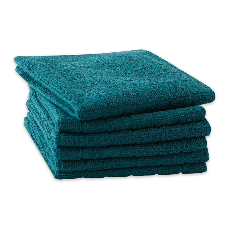 Waffle Dish Cloth Kitchen Towel, Teal