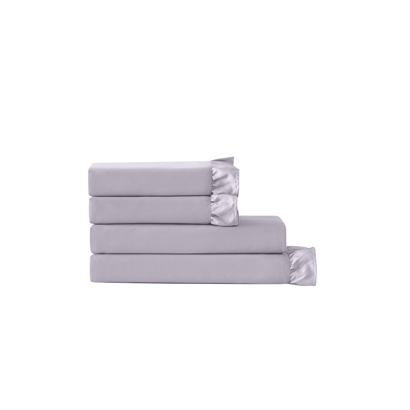 Truly Soft Solid Ruffle Sheet Set, Lavender, King