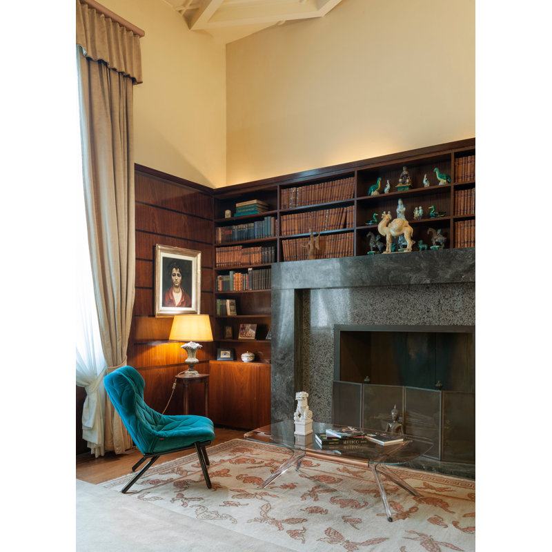 Fauteuil Foliage, Velours taupe, Blanc