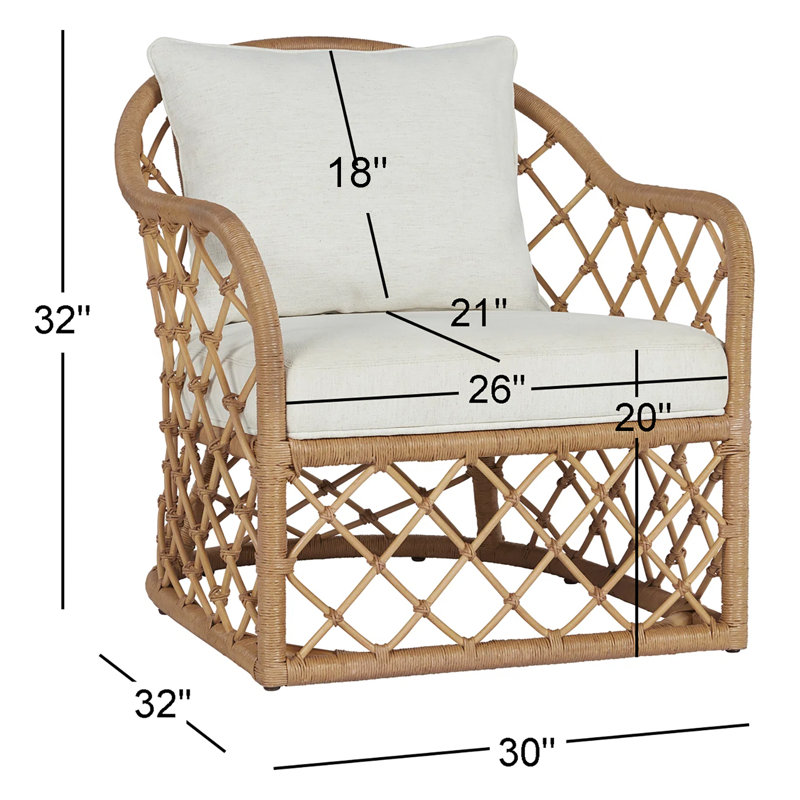 Fauteuil en polyester Rooney