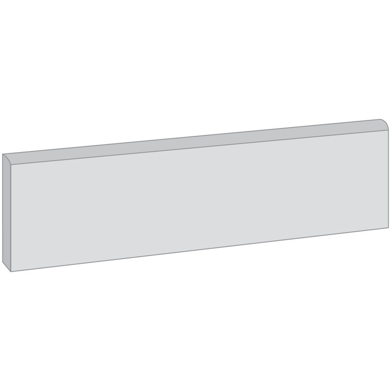 Latitude 11.73" x 3" Porcelain Bullnose Tile Trim in White