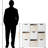 Ickes 5-Piece Storage Cabinet Set in Beige & White Finish, 37.48" H X 36.47" W X 11.39" D