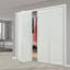 Porte de placard, pliante, panneau à persiennes traditionnel à âme solide blanc 80 po x 30 po-124341046
