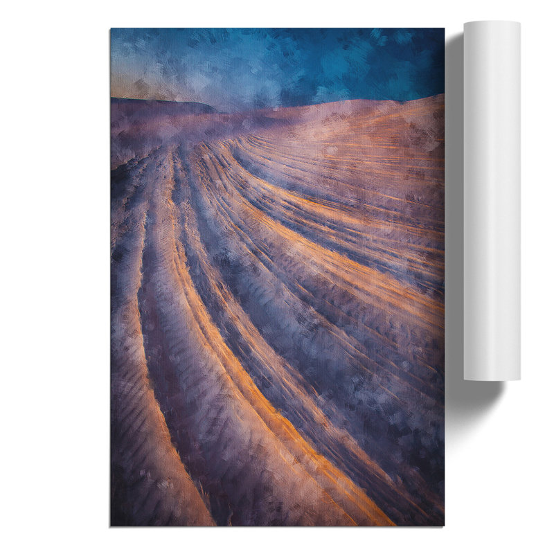 Grooves of the Desert Painting - Frameless Print, 59cm H x 42cm W x 0.1cm D