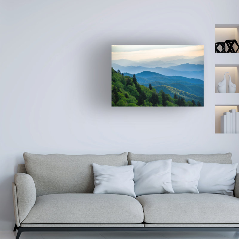 Art mural sur toile tendue - «North Carolina Layers» de Jared Kreiss pour décoration de salon, de chambre à coucher ou de bureau - 22 x 32