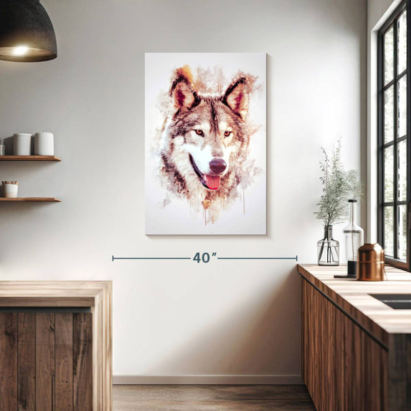 Brampt Wolf's Head, 39" H x 26" W