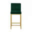 Tabouret à hauteur de comptoir moderne avec dossier plein et pieds robustes en fer, ensemble de 2 chaises de bar polyvalentes-97372765