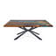 Table de salle à manger Epoxy River - Bois d'acacia massif, 6 pi, base croisée