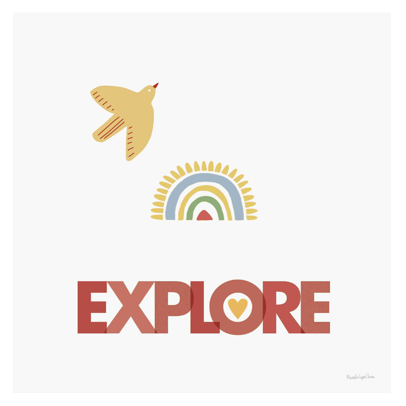 Explore par Mercedes Lopez Charro - Peinture, H 30 po x l 30 po, Papier avec cadre unique doré, Oui