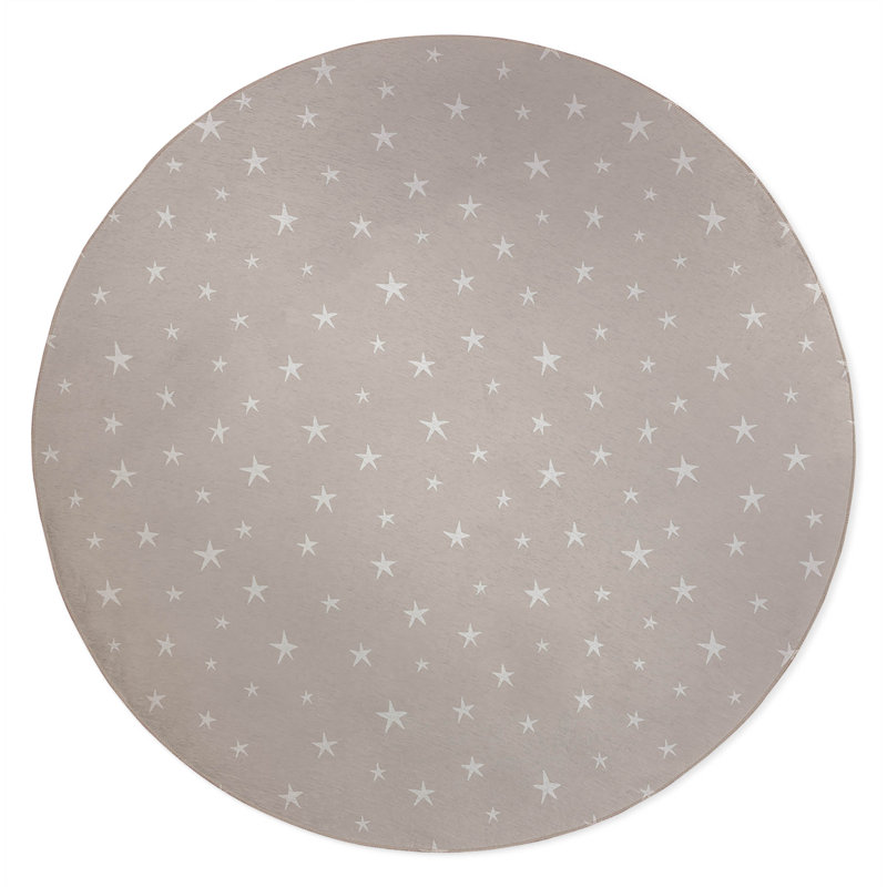 Starry Night Non-Slip Outdoor Rug, Round 5'