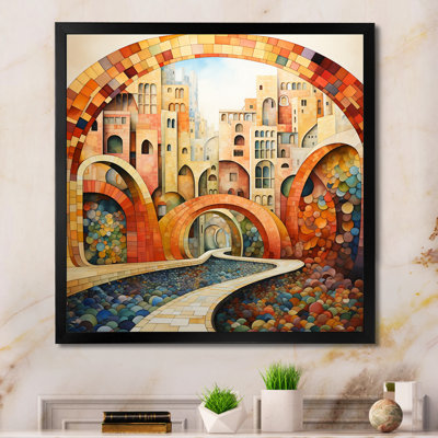 Orange Bridge Dynamic Archway Pointillism I