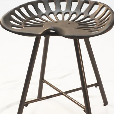 18" Metal Backless Chair