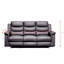 Housse inclinable extensible, fauteuil inclinable noir à 5 places avec console centrale et porte-gobelets, stable pour des housses de repos confortables, conception à deux niveaux orientée confort
