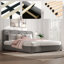 Ensemble de lit plateforme tapissier 3 pièces Bensu Boucle-2124061845-2124061836