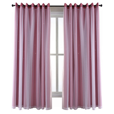 Paire de rideaux occultant en polyester