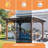13x10ft Wooden Garden Gazebo with Metal Roof, Spacious Outdoor Patio Shade Structure for Backyard & Garden