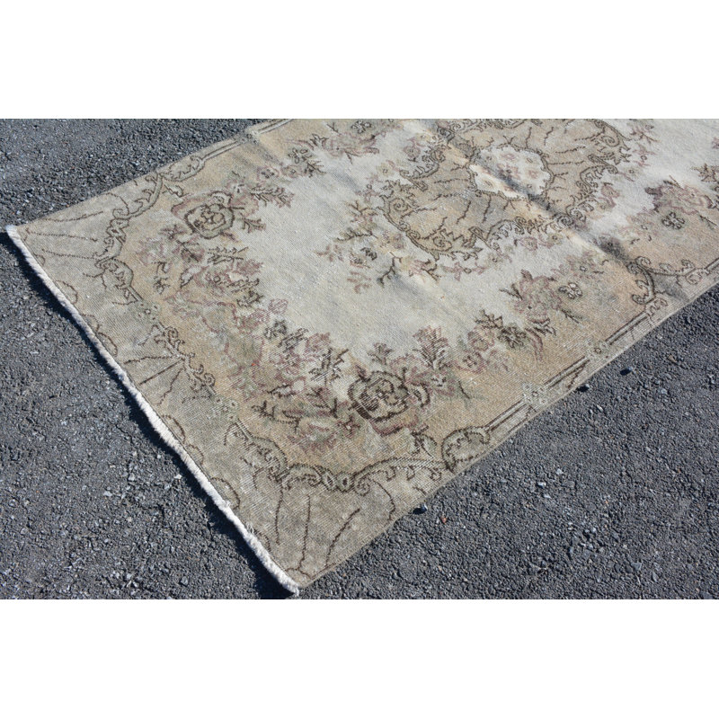 Vintage Rugs, Modern Rug, Turkish Rugs, Kitchen Rugs, Brown  3.6x6.7 ft Area Rugs