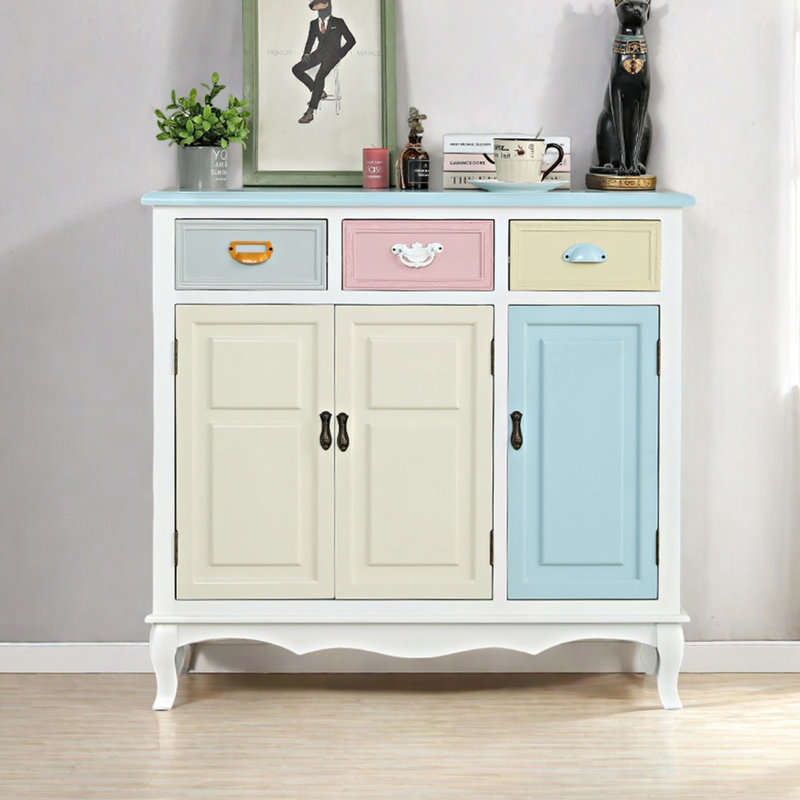 Armoire d'appoint moderne de grande capacité de style nordique