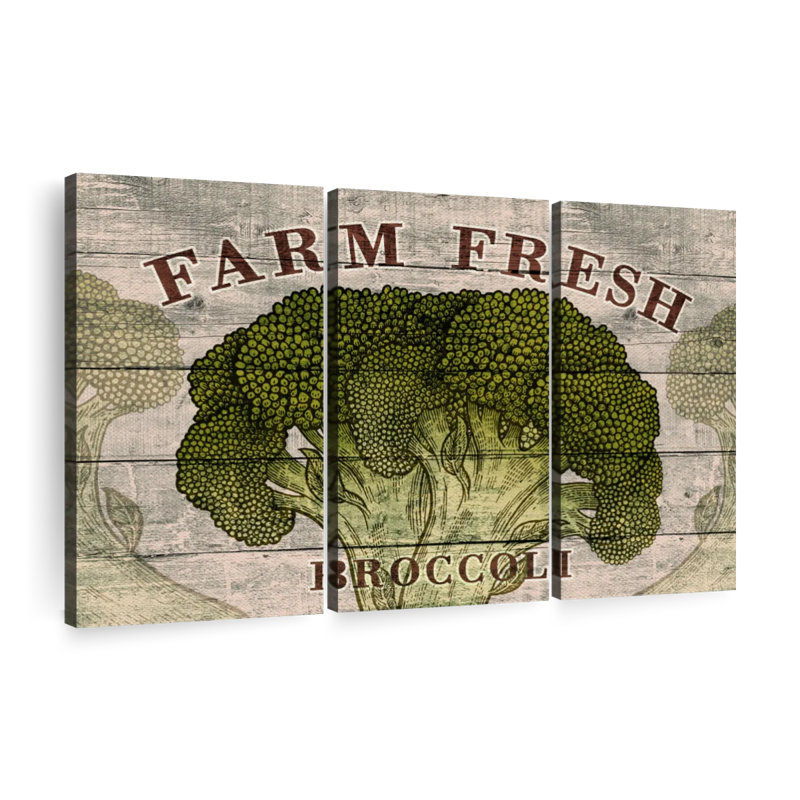 " Fresh Broccoli ", 48" H x 74" W x 1.25" D