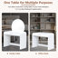 Meuble-lavabo pour chambre à coucher 39 "avec miroir et tiroir éclairés, blanc. Coins courbés. Rangement suffisant pour les essentiels de beauté. Et confortable. Facile à assembler-133000310