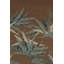 Rug & Kilim’S Chinese Art Deco Rug In Brown And Teal, With Floral Patterns-771628654