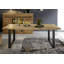 Montreux Oak Solid Wood Top Metal Base Dining Table-47484115-47484119