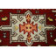 Tapis rouge à motif géométrique 3x8