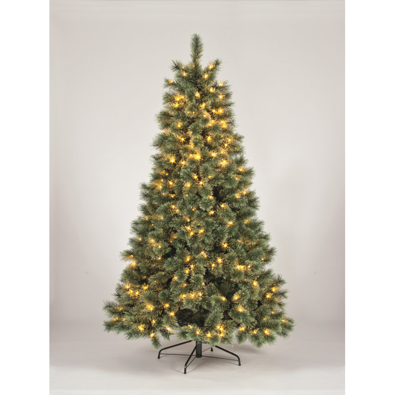 Lighted Artificial Spruce Christmas Tree, 195cm H x 112cm W x 112cm D
