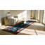 Tapis de couloir antique antique bleu du début du 20e siècle