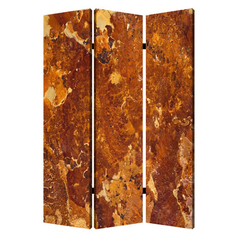 Paravent en bois brun multicolore 48 po x 72 po Mexia