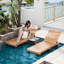 Chaises longues surdimensionnées en résine de 74 po avec dossier réglable à 5 niveaux et porte-gobelet pour piscine, patio, plage, cour (2 pièces)-1656848394-1664334229