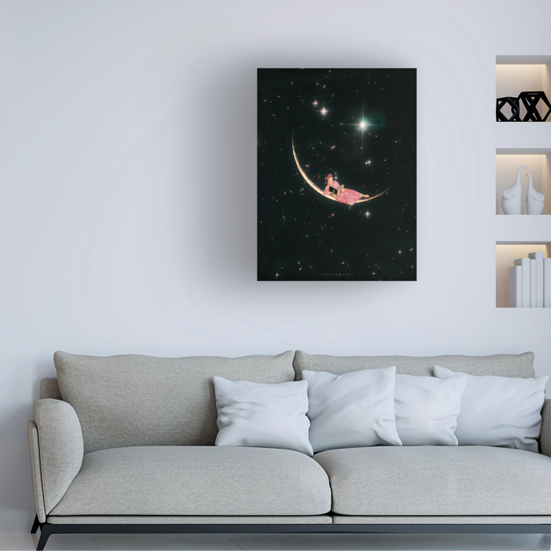 " Wrapped Canvas Wall Art - Spacerocket Art '501' Wall Art For Living Room, Bedroom, Or Office Décor - 14x19 "